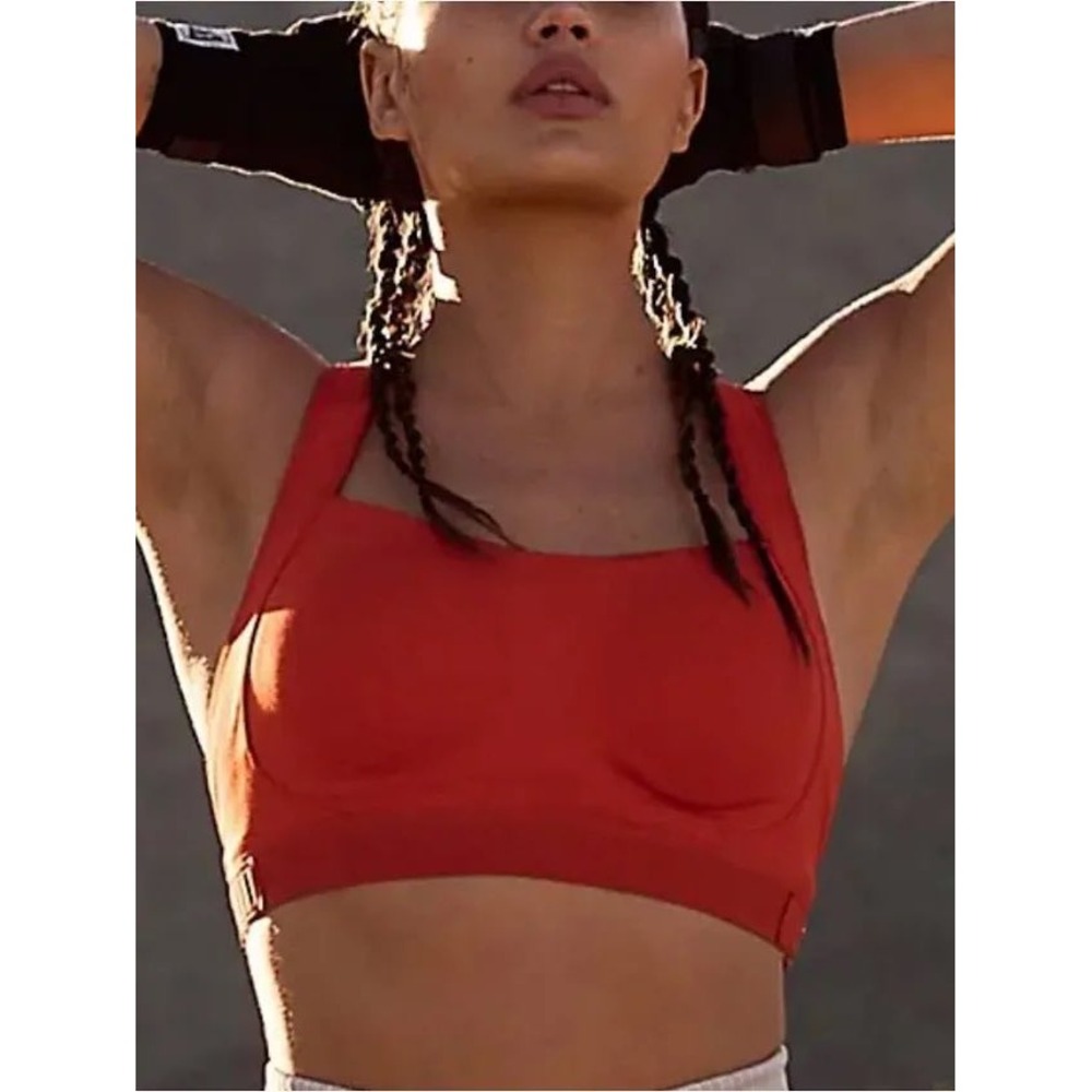 NEW Free People FP Movement Make A Move Sports Bra Tango Red Medium Impact M